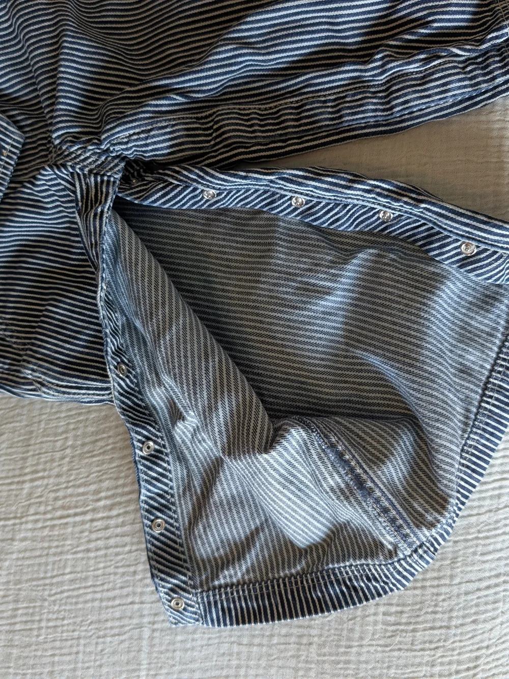 GAP Navy and White Pinstripe Kids Overalls